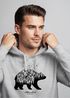 Hoodie Herren Bär Abenteuer Berge Wald Bear Mountains Adventure Kapuzen-Pullover Männer Neverless®preview