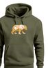 Hoodie Herren Bär Aufdruck Grafik Outdoor Polygon Motive Printshirt Natur Fashion Streetstyle Neverless®preview