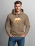 Hoodie Herren Bär Aufdruck Grafik Outdoor Polygon Motive Printshirt Natur Fashion Streetstyle Neverless®preview