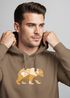 Hoodie Herren Bär Aufdruck Grafik Outdoor Polygon Motive Printshirt Natur Fashion Streetstyle Neverless®preview