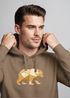 Hoodie Herren Bär Aufdruck Grafik Outdoor Polygon Motive Printshirt Natur Fashion Streetstyle Neverless®preview