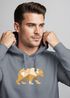 Hoodie Herren Bär Aufdruck Grafik Outdoor Polygon Motive Printshirt Natur Fashion Streetstyle Neverless®preview