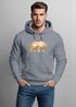 Hoodie Herren Bär Aufdruck Grafik Outdoor Polygon Motive Printshirt Natur Fashion Streetstyle Neverless®preview