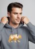 Hoodie Herren Bär Aufdruck Grafik Outdoor Polygon Motive Printshirt Natur Fashion Streetstyle Neverless®preview