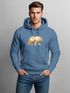 Hoodie Herren Bär Aufdruck Grafik Outdoor Polygon Motive Printshirt Natur Fashion Streetstyle Neverless®preview