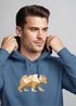 Hoodie Herren Bär Aufdruck Grafik Outdoor Polygon Motive Printshirt Natur Fashion Streetstyle Neverless®preview