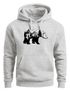 Hoodie Herren Bär Kunst Grafik Printshirt Tiermotiv Adventure Männer Fashion Streetstyle Neverless®preview