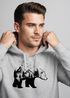Hoodie Herren Bär Kunst Grafik Printshirt Tiermotiv Adventure Männer Fashion Streetstyle Neverless®preview