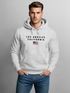 Hoodie Herren Bedruckt Schriftzug California Los Angeles USA Amerika Flagge Fashion Streetstyle Neverless®preview