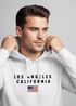 Hoodie Herren Bedruckt Schriftzug California Los Angeles USA Amerika Flagge Fashion Streetstyle Neverless®preview
