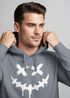 Hoodie Herren Bedruckt Techwear Fashion Streetstyle Smiling Face Smile Trend Fashion Streetstyle Neverless®preview
