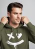 Hoodie Herren Bedruckt Techwear Fashion Streetstyle Smiling Face Smile Trend Print Aufdruck Neverless®preview