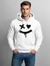 Hoodie Herren Bedruckt Techwear Fashion Streetstyle Smiling Face Smile Trend Print Aufdruck Neverless®preview