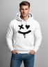 Hoodie Herren Bedruckt Techwear Fashion Streetstyle Smiling Face Smile Trend Print Aufdruck Neverless®preview