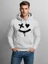 Hoodie Herren Bedruckt Techwear Fashion Streetstyle Smiling Face Smile Trend Print Aufdruck Neverless®preview