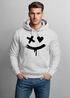 Hoodie Herren Bedruckt Techwear Fashion Streetstyle Smiling Face Smile Trend Print Aufdruck Neverless®preview