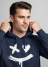 Hoodie Herren Bedruckt Techwear Fashion Streetstyle Smiling Face Smile Trend Print Aufdruck Neverless®preview