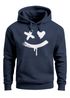 Hoodie Herren Bedruckt Techwear Fashion Streetstyle Smiling Face Smile Trend Print Aufdruck Neverless®preview