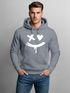 Hoodie Herren Bedruckt Techwear Fashion Streetstyle Smiling Face Smile Trend Print Aufdruck Neverless®preview