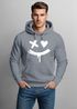 Hoodie Herren Bedruckt Techwear Fashion Streetstyle Smiling Face Smile Trend Print Aufdruck Neverless®preview