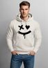 Hoodie Herren Bedruckt Techwear Fashion Streetstyle Smiling Face Smile Trend Print Aufdruck Neverless®preview