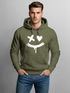 Hoodie Herren Bedruckt Techwear Fashion Streetstyle Smiling Face Smile Trend Print Aufdruck Neverless®preview