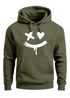 Hoodie Herren Bedruckt Techwear Fashion Streetstyle Smiling Face Smile Trend Print Aufdruck Neverless®preview