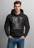 Hoodie Herren Bedruckt Valhalla Wikinger Odin Wotan Axt Print Kapuzen-Pullover Männer Fashion Streetstyle Neverless®preview