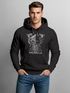 Hoodie Herren Bedruckt Valhalla Wikinger Odin Wotan Axt Print Kapuzen-Pullover Männer Fashion Streetstyle Neverless®preview