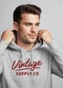Hoodie Herren Bedruckt Vintage Schriftzug Retro Design Kapuzenpullover Aufdruck Fashion Streetstyle Neverless®preview
