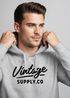 Hoodie Herren Bedruckt Vintage Schriftzug Retro Design Kapuzenpullover Aufdruck Fashion Streetstyle Neverless®preview