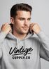 Hoodie Herren Bedruckt Vintage Schriftzug Retro Design Kapuzenpullover Aufdruck Fashion Streetstyle Neverless®preview