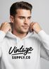 Hoodie Herren Bedruckt Vintage Schriftzug Retro Design Kapuzenpullover Aufdruck Fashion Streetstyle Neverless®preview