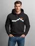 Hoodie Herren Berg Wandern Natur Outdoor Aufdruck Print Fashion Streetstyle Neverless®preview