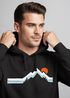 Hoodie Herren Berg Wandern Natur Outdoor Aufdruck Print Fashion Streetstyle Neverless®preview