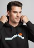 Hoodie Herren Berg Wandern Natur Outdoor Aufdruck Print Fashion Streetstyle Neverless®preview