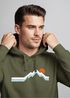 Hoodie Herren Berg Wandern Natur Outdoor Aufdruck Print Fashion Streetstyle Neverless®preview