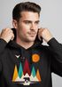 Hoodie Herren Berge Bär Natur Polygon Outdoor Printshirt Aufdruck Wandern Männer Fashion Streetstyle Neverless®preview