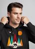 Hoodie Herren Berge Bär Natur Polygon Outdoor Printshirt Aufdruck Wandern Männer Fashion Streetstyle Neverless®preview