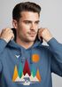 Hoodie Herren Berge Bär Natur Polygon Outdoor Printshirt Aufdruck Wandern Männer Fashion Streetstyle Neverless®preview