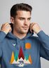 Hoodie Herren Berge Bär Natur Polygon Outdoor Printshirt Aufdruck Wandern Männer Fashion Streetstyle Neverless®preview