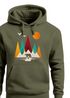 Hoodie Herren Berge Bär Natur Polygon Outdoor Printshirt Aufdruck Wandern Männer Fashion Streetstyle Neverless®preview