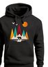 Hoodie Herren Berge Bär Natur Polygon Outdoor Printshirt Aufdruck Wandern Männer Fashion Streetstyle Neverless®preview