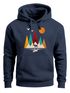 Hoodie Herren Berge Elch Natur Polygon Outdoor Printshirt Aufdruck Wandern Männer Fashion Streetstyle Neverless®preview