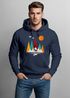 Hoodie Herren Berge Elch Natur Polygon Outdoor Printshirt Aufdruck Wandern Männer Fashion Streetstyle Neverless®preview