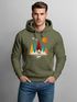 Hoodie Herren Berge Elch Natur Polygon Outdoor Printshirt Aufdruck Wandern Männer Fashion Streetstyle Neverless®preview