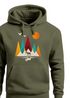 Hoodie Herren Berge Elch Natur Polygon Outdoor Printshirt Aufdruck Wandern Männer Fashion Streetstyle Neverless®preview