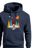 Hoodie Herren Berge Elch Natur Polygon Outdoor Printshirt Aufdruck Wandern Männer Fashion Streetstyle Neverless®preview