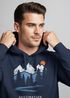 Hoodie Herren Berge Wandern Adventure Outdoor Minimalistischer Frontprint Retro Fashion Neverless®preview