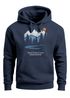 Hoodie Herren Berge Wandern Adventure Outdoor Minimalistischer Frontprint Retro Fashion Neverless®preview